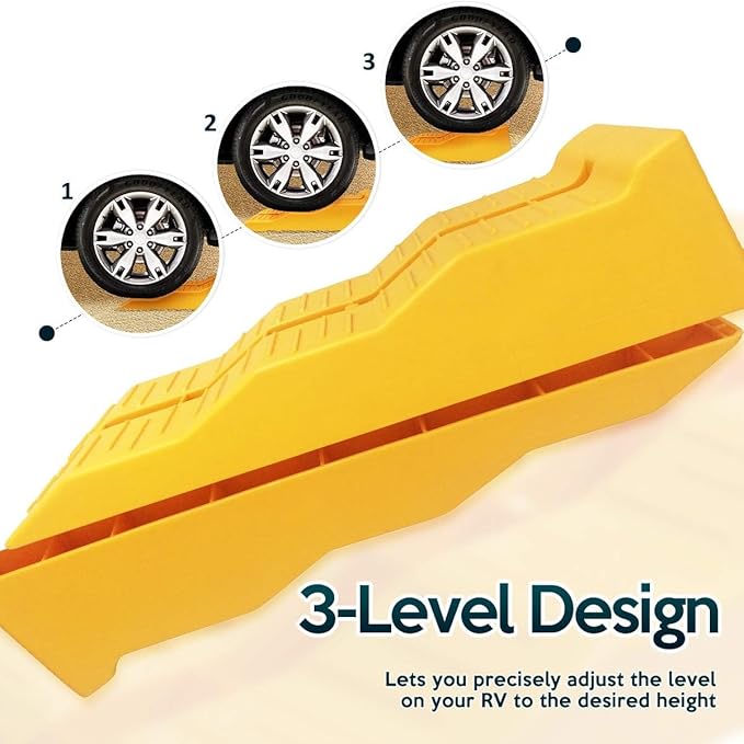 ZONETECH Automotive Leveling Ramps - 12 Packs Premium Quality Camper Trailer SUV Car Wheel Chocks, Leveler, Stabilizer on Uneven Ground- Great for Leveling and Raising Auto