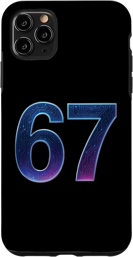 67 Meme Ai Quantum Number 67th Six Seven Tech Digital Future Case for iPhone 11 Pro Max