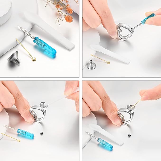 Mini Funnel Set for Cremation Jewelry Filling Kit for Urn Necklace Keepsake Small Funnel Filling Ashes