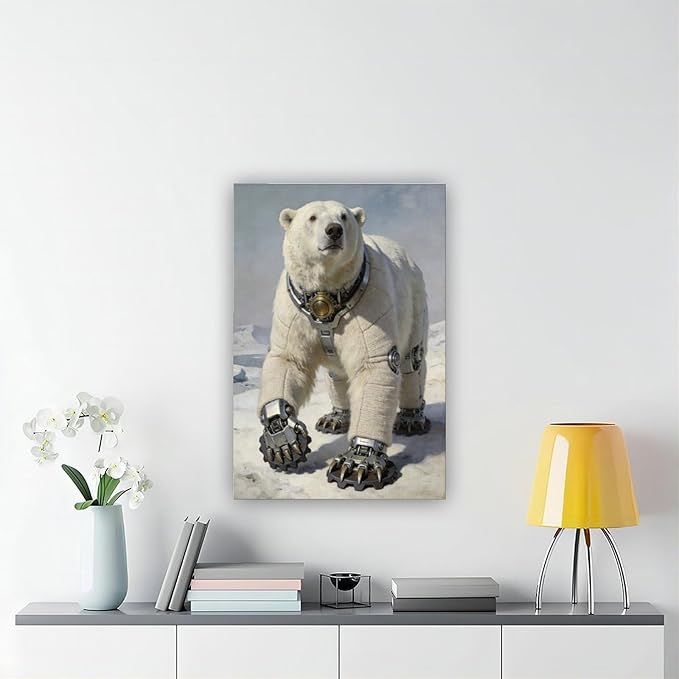 Framed Futuristic Fantasy Wall Art for Living Room TV Wall Modern Tech Style Home Decor 12x18inch(30x45cm)