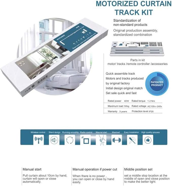 DIY Wifi Smart Automatic Curtain Motor Track System,Automatic curtains motor,automatic blinds tracks, length can be custom (7.2m)