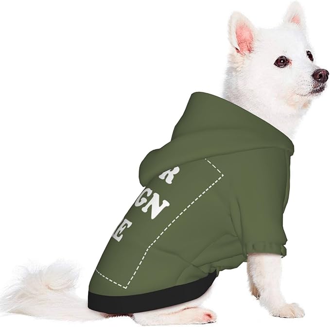 Personalized Dog Hoodie, Custom Dog Costumes for Small Dogs, Holiday Happy Dog Clothes Football Pet Shirt Sweater with Name Number for Girl/Boy Cats/Kitten, SageGreen, S