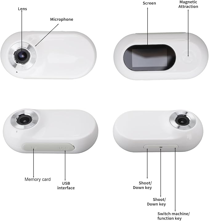 Denash 4K Cat Camera Collar, HD 1080P Wide Angle LCD Display, Ultralight Cat Camera with Video & Photo Function for Dogs Cats Gift Indoor/Outdoor Puppy Supplies