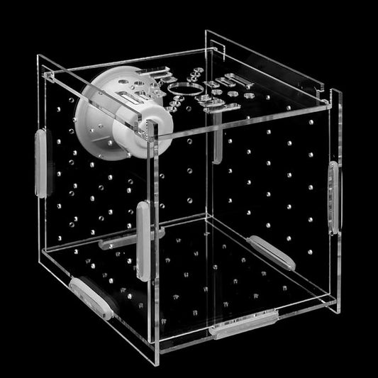 Acrylic Fish breeding Box, Transparent Fish Isolation Box, Fish Separation Box for Aquarium, Hatchery Incubator with Suction for Shrimp Guppy Clownfish Small Fish (3.9 x 3.9 x 3.9Inch)