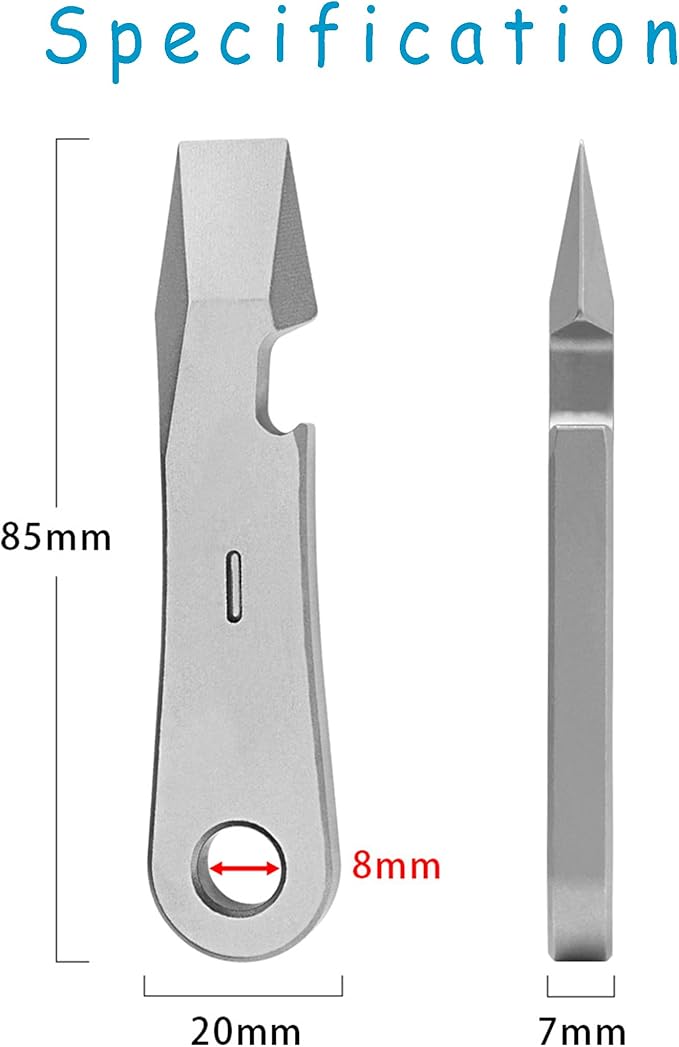 EDC Pry Bar Titanium Bottle Opener Keychain Pocket Pry Bar Mini Crowbar Portable EDC Multi Tool