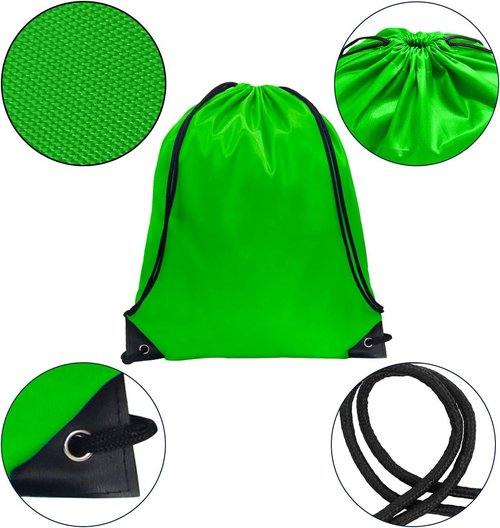 GoodtoU Drawstring Bags - 20 Pack Nylon Cinch Backpacks for Gym, Travel & Parties | 15.5x13.5 Inch, 10 Colors
