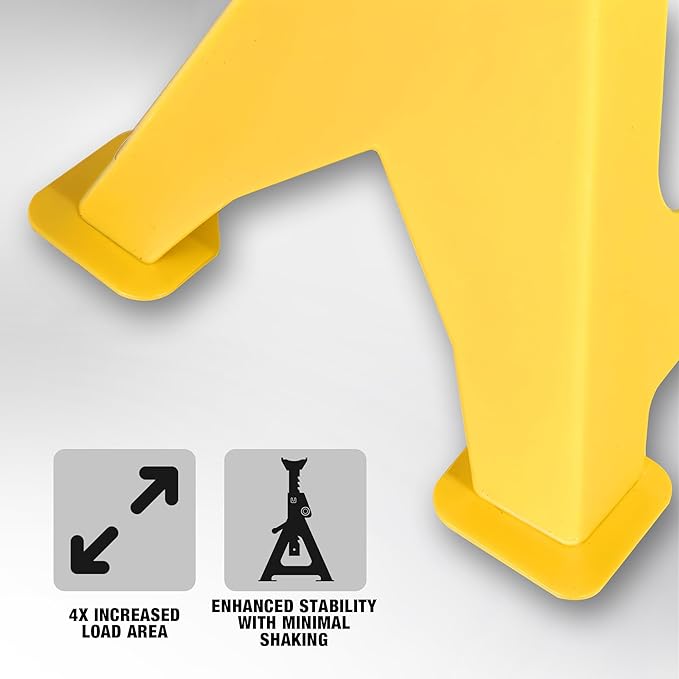 YELLOW JACKET 3 Ton Low Profile Aluminum and Steel Floor Jack with 3 Ton Double Locking Jack Stands