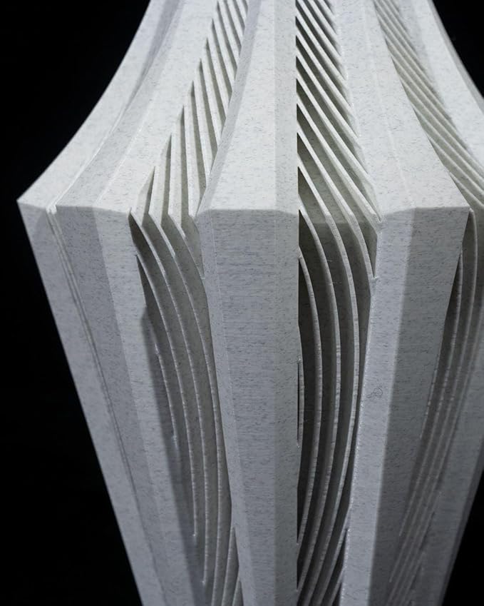 Aether Gray Vase – Modern Architectural Design | Eco-Friendly Home Decor (Primary color:Blue;)