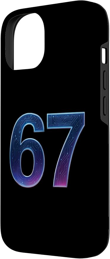 67 Meme Ai Quantum Number 67th Six Seven Tech Digital Future Case for iPhone 14
