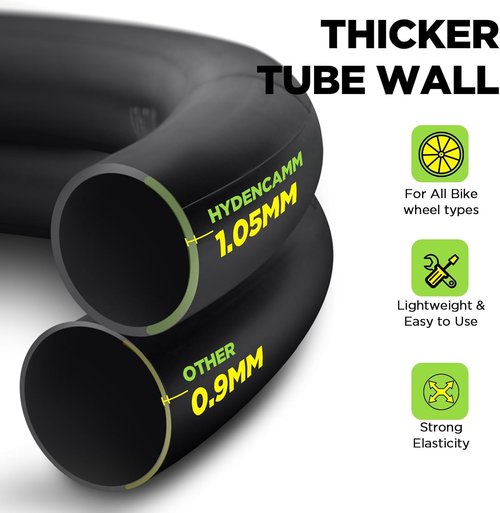 700C Bike Tube - Butyl 2-Pack with Tire Levers | Compatible with 700x25C to 700x32C