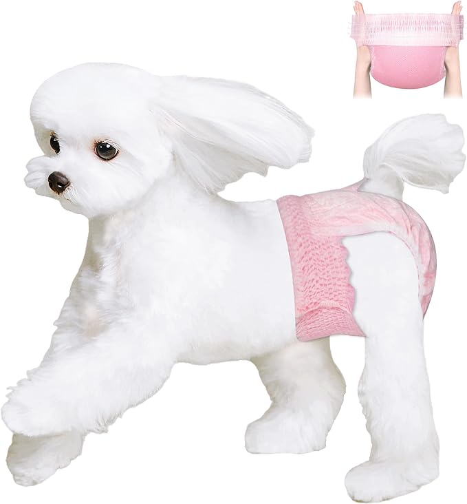 Ambreview Disposable Dog Diapers Female, Just Pull It Up, Doggie Diapers for Female Dogs, Strong Absorbency | Leak Proof, for Dogs in Heat | Elderly | Disabled, XL 30 PCS