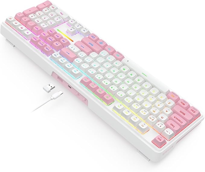 Redragon K745 PRO Wireless 108-Key Gasket RGB Gaming Keyboard, 4 Hotkeys | Extra Shortcut Keys, 0-Delay Tri-Mode, Cushioned Noise Dampening for Creamy Thocky Sound, Unfaded PBT Keycaps, PRO Software