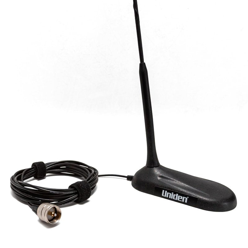 Uniden Magnetic Mount 18-inch CB Radio Antenna, Pre-Tuned, Low Profile Aerodynamic Design with Heavy Duty Magnet, for use on Cars, Trucks, SUV’s, Vans, RV's, and ATV’s, Model: BCATPL259-19