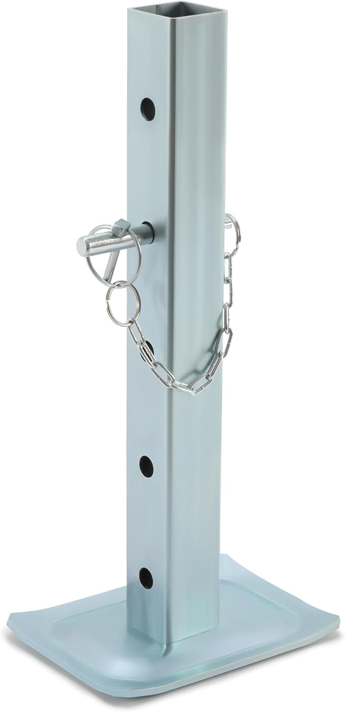 ALMULOO Jack Stand Adjustable Compatible with Square Jacks with 2" Square Tube 8000LBS Trailer Jack Drop Legs W/5 Mounting Holes Heavy Duty Steel