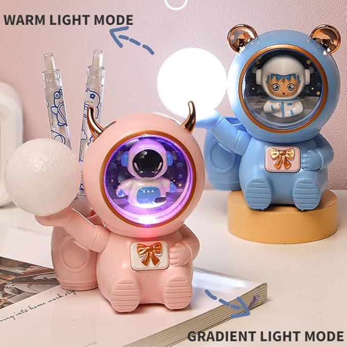 Cartoon Led Night Light for Kids with USB Rechargeable,Cute Birthday Gifts for Boys and Girls,Kawaii Room Decor Desk Accessories for Bedroom,Nursery Night Lamp for Baby (Blue)