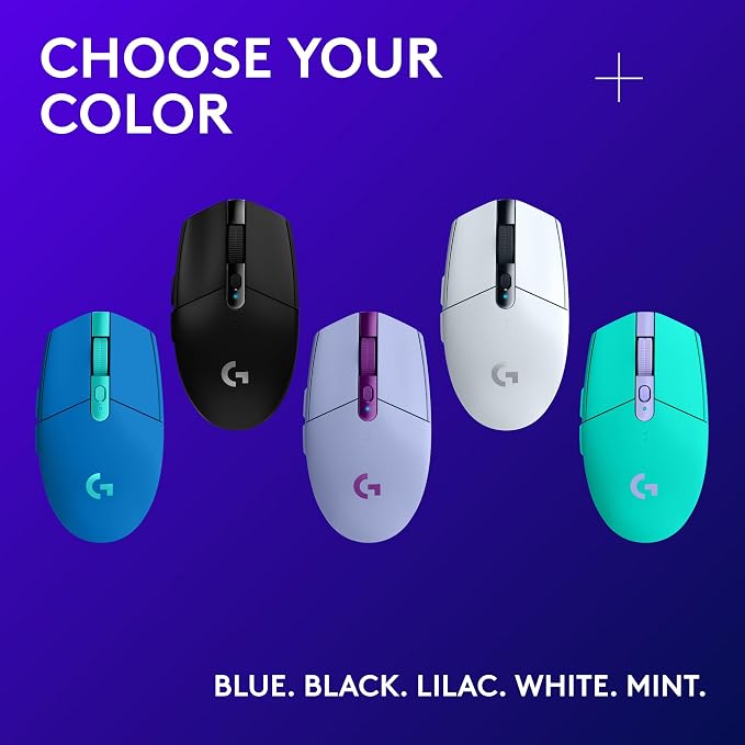 Logitech G305 Lightspeed Wireless Gaming Mouse - Mint | 12,000 DPI, Lightweight, 6 Programmable Buttons, 250h Battery, On-Board Memory, Compatible with PC and Mac