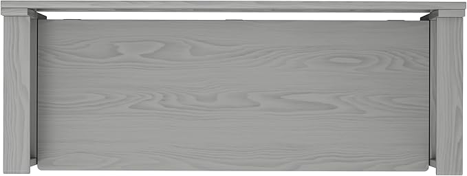SIMPLIHOME Amherst Entryway Storage Bench - 48 inch Wide Solid Wood Hallway Seat in Fog Grey, Transitional Bench for Entryway or Living Room with Lift-Up Lid and Spacious Storage