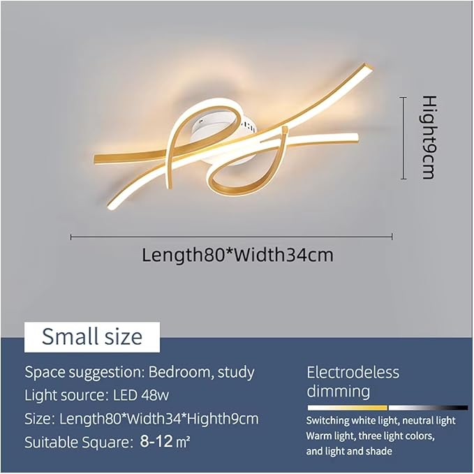 Modern LED Ceiling Light Smart Home Led Pendent Light Living Room Bedroom Study Room Hanging Light Black/Gold Art Decoration Chandelier,for Bedroom