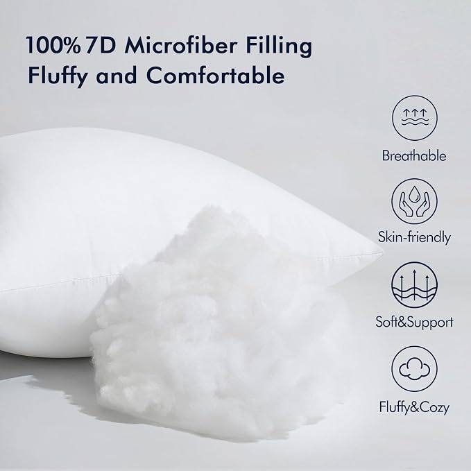 MIULEE 14x36 Inch Throw Pillow Insert for Couch Sofa Bed | Premium Virgin Filling, Soft Brushed Fabric, Rectangle Decorative Pillow, Lumbar Back and Neck Support