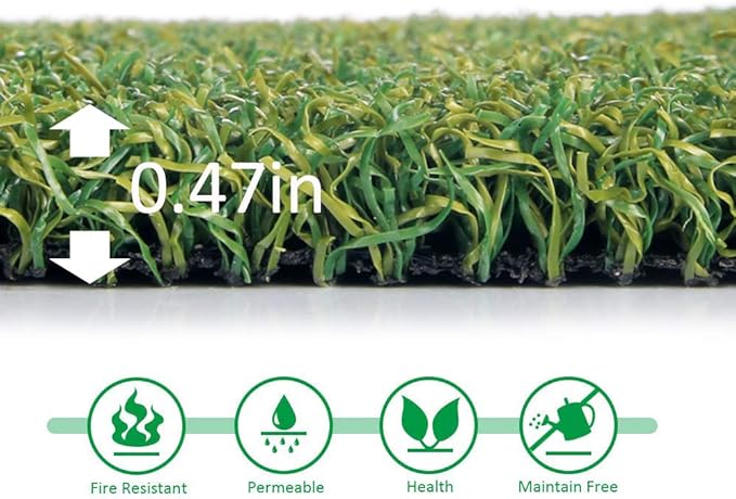 Pro Putting Green Golf Artificial Grass Turf 10FTX64FT， Indoor Outdoor Golf Training Mat, Synthetic Fake Grass for Baseball Football Gym Sports