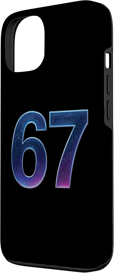 67 Meme Ai Quantum Number 67th Six Seven Tech Digital Future Case for iPhone 13