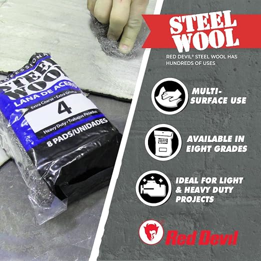 Red Devil 0320 Steel Wool, 0000 (Pack of 48)