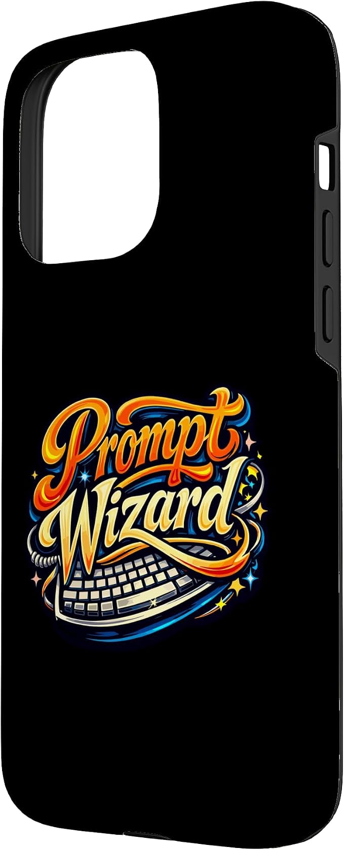Prompt Wizard AI Retro Keyboard Case for iPhone 15 Pro Max
