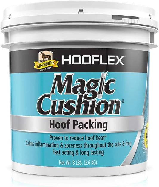 Absorbine Hooflex Magic Cushion, Veterinary Formulated Fast-Acting Relief, Reduce Hoof Heat for up to 24 Hours, 8 lb Tub