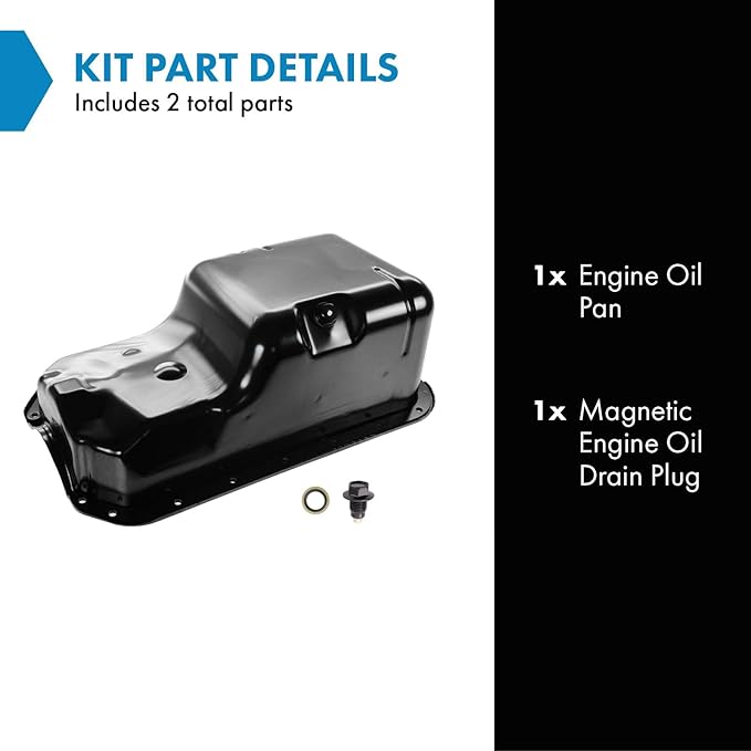 TRQ Engine Oil Pan Compatible with 2001-2005 Honda Civic