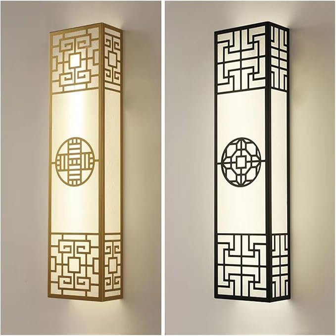 Chinese Style Bedroom Wall Lamp Strip Shaped Zen Background Wall Light Living Room Hallway Stairs Hotel Wall Sconces,Indoor