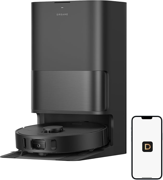 dreame D30 Ultra CE Robot Vacuum and Mop, 25,000Pa Powerful Suction | 0.41in Mop Lifting, Multifunctional Base Station, Auto Dust Emptying & Mop Self-Cleaning, Smart Obstacle Avoidance, Black