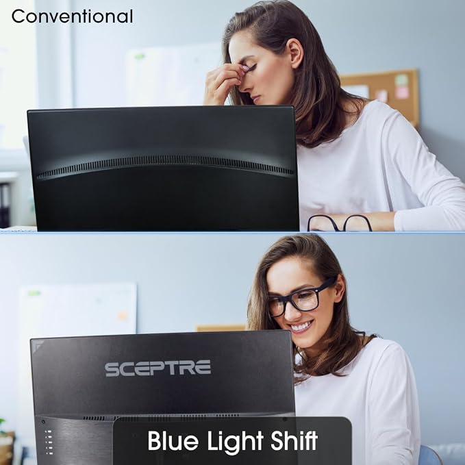 Sceptre Curved 24.5-inch Prime Gaming Monitor up to 240Hz 1080p R1500 1ms DisplayPort x2 HDMI x2 Blue Light Shift Build-in Speakers, Machine Black 2025 (C255B-FWT240 Series)