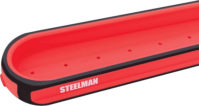 Steelman 3-Piece Magnetic Socket Storage and Parts Accessory Tray Set, Small (6-Inch), Medium (12-Inch), and Large (18-Inch) (75108)