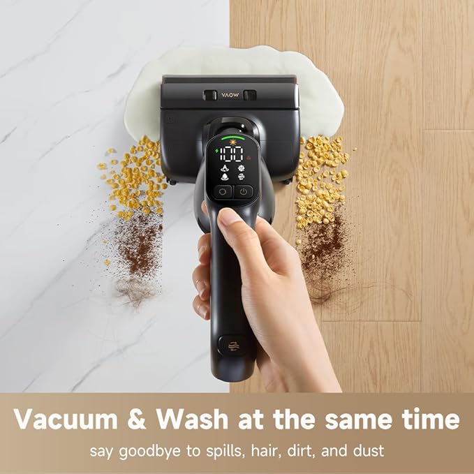 MOVA M10 Cordless Wet Dry Vacuum Cleaner 180° Lie-Flat Smart Vacuum Mop All in One for Hard Floor, 167°F Flashdry Self-Cleaning, Zero inch Dual-Edge Cleaning, 18000Pa Suction, Zero-Tangle for Pet Hair
