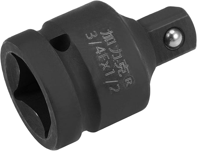 uxcell 3/4" Drive (Female) x 1/2" (Male) Impact Socket Reducer for Use with Air Impact Drivers, Breaker Bars, Ratchets, CR-MO Steel