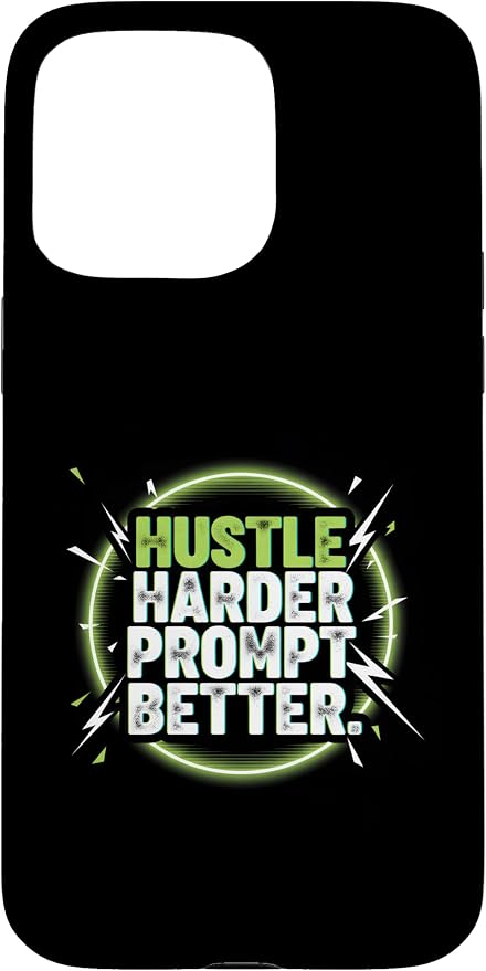 Hustle Harder Prompt Better AI Artificial Intelligence Case for iPhone 15 Pro Max