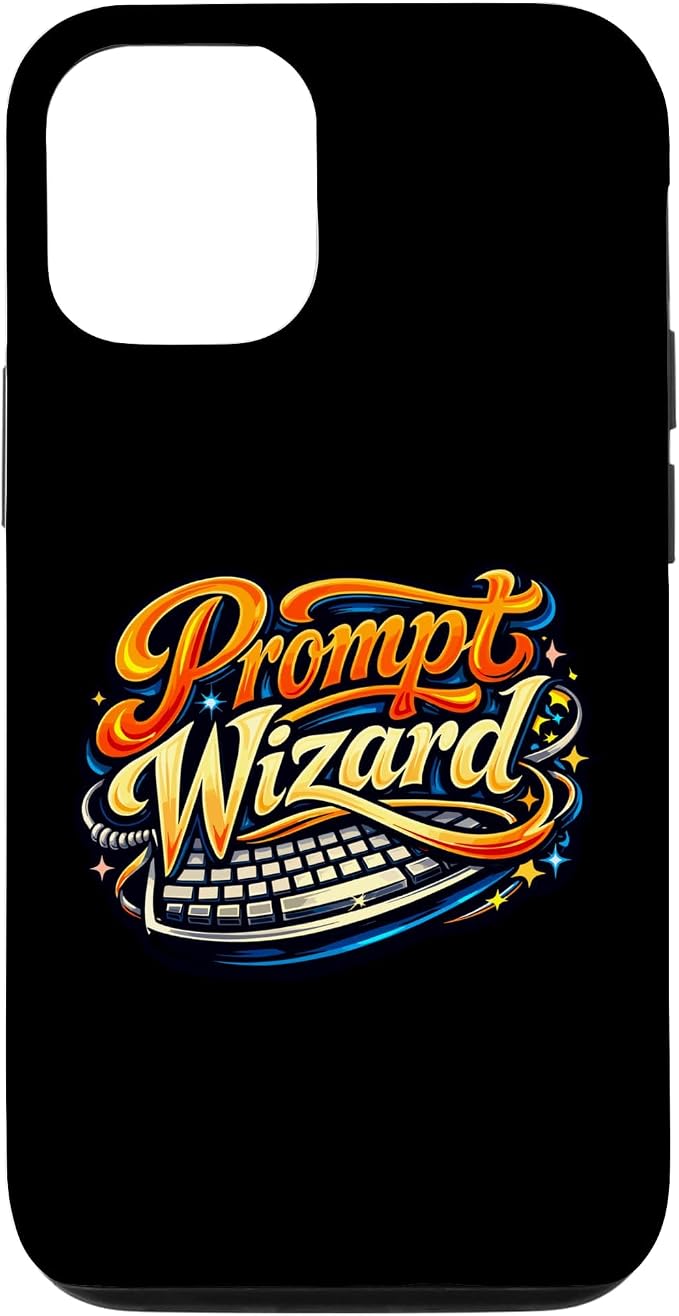 Prompt Wizard AI Retro Keyboard Case for iPhone 12/12 Pro