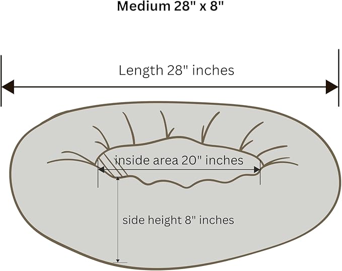 Organic Cotton Canvas Dog Bed: Removable Cover, Natural Fill - Made in USA (Blue Gray, Medium 28" x 8" inches)