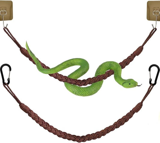2PCS Snake Climbing Toys, Reptile Tank Terrarium Accessories,Habitat Decor for Lizards,Geckos,Snake Habitat Accessories