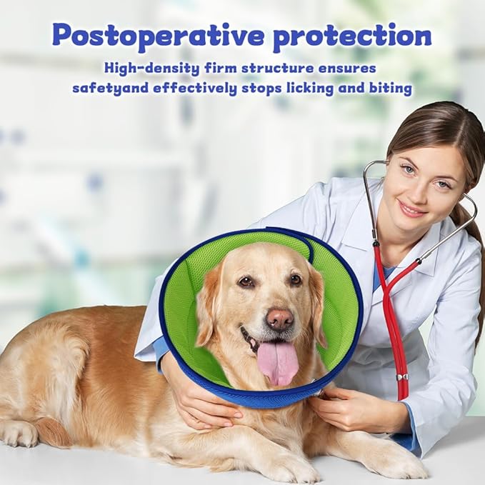 Soft Dog Cone Collar After Surgery Alternative for Dogs to Stop Licking, Comfy Collars for Large/Medium/Small Pet, Comfortable Elizabethan Neuter Recovery E Cones of Shame Neck & Head Ecollars