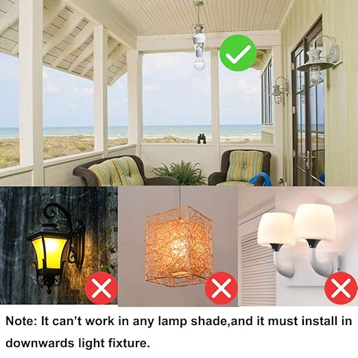 Motion Sensor Light Socket,E26 E27 PIR Motion Screw Bulb Adapter Indoor Use Only, Auto On Off Night Light Control for Garage Basement Porch Storage Room (3 Pack)