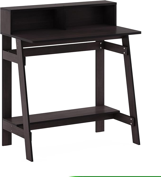 Furinno Simplistic A Frame Computer Desk, Dark Walnut