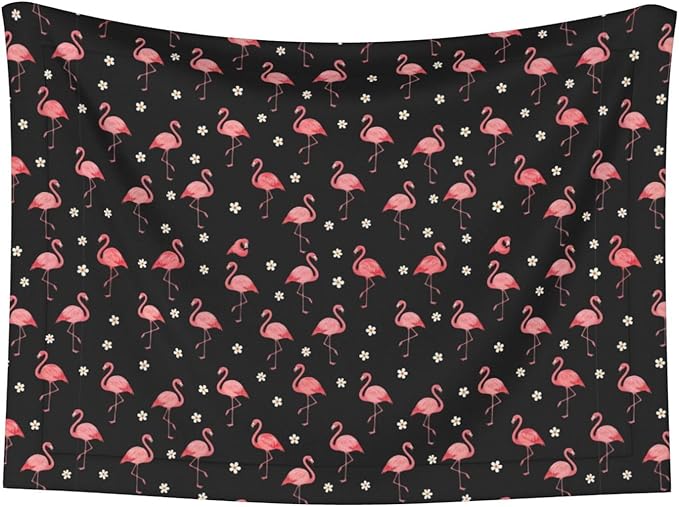 Pet Blanket for Travel and Home, Exotic Bird Pink Flamingos, Reversible Plush Dot Design with Soft Grip Texture on One Side Perfect for Car Seats Moving Vehicles