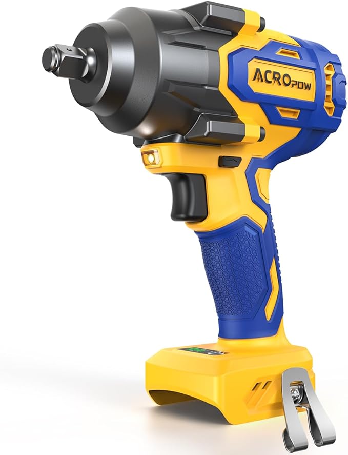 ACROPOW Cordless Impact Wrench Compatible with DEWALT 20V MAX Battery, 1/2 Inch Brushless High Torque Power Impact Gun 665 Ft-lbs(900 N.m) with 3-Mode Speed, LED Light (Bare Tool Only)