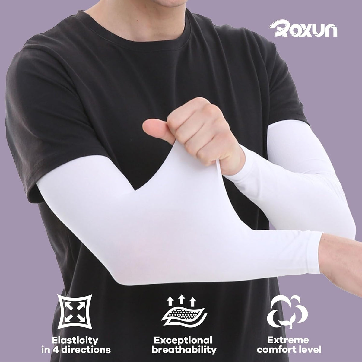 ROXUN Arm Sleeves - Cooling UV Sun Protection Compression for Men & Women | Sports Gear