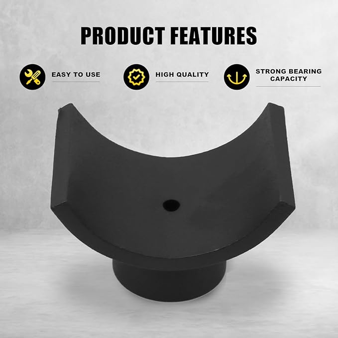 RYANSTAR RACING 3" Lifting Axle Saddle Axle Adapter Compatible with Hydraulic Jack Bottle Jack Floor Jack Made of Stell Black