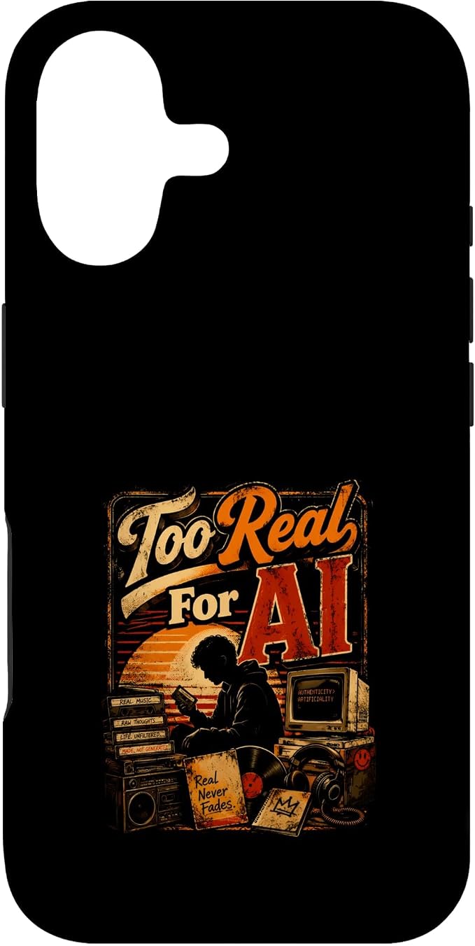 Too Real for AI - Authentic Music Lovers Case for iPhone 17