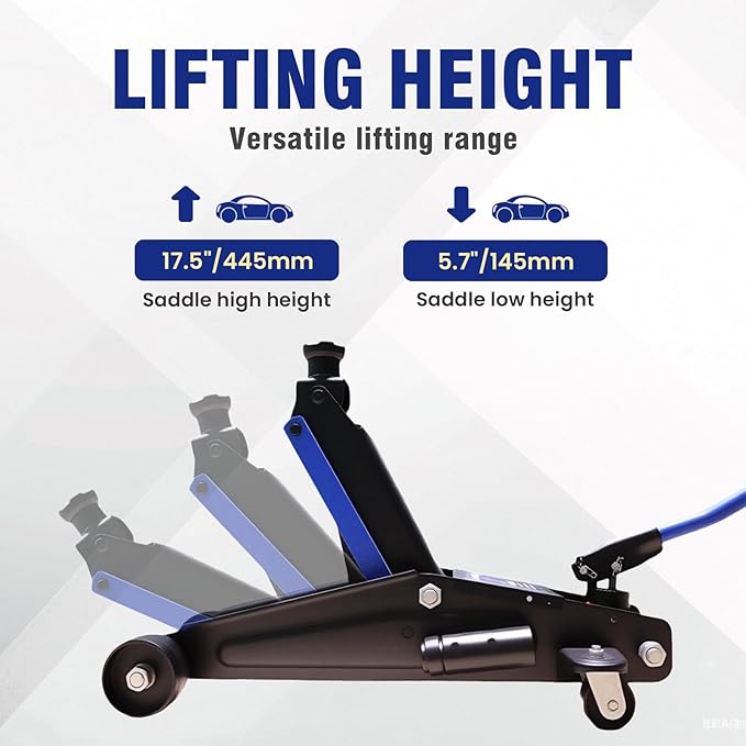 ANTPOWER 3 Ton 6,000 LBs Floor Jack, Low Type, Suitable for Sports Multi-Purpose Vehicles with Wheels for Secure Lifting,Fast Lift Floor Jack,Providing Stable Support for Various Cars (3 Ton)