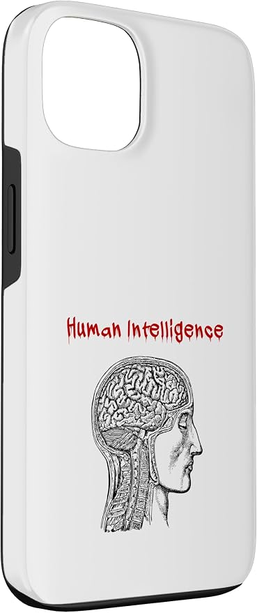 Human Intelligence (Anti Ai Statement & Head Graphic) Case for iPhone 13