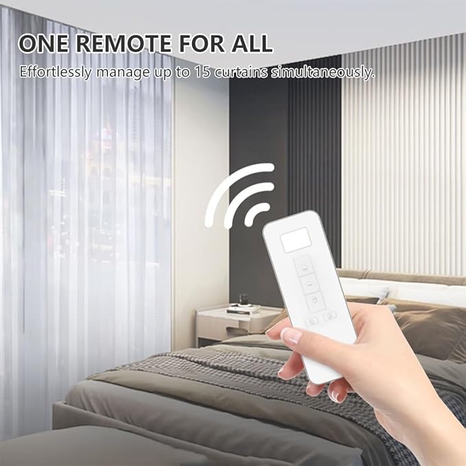 Heavy Duty Motorized Curtain Track, Pre-Assembled Automatic Curtain Opener System, Dry Contact Electric Curtains with Remote, 2.5N Smart Window Treatment Rod (5.0 meters (196.8 inches))